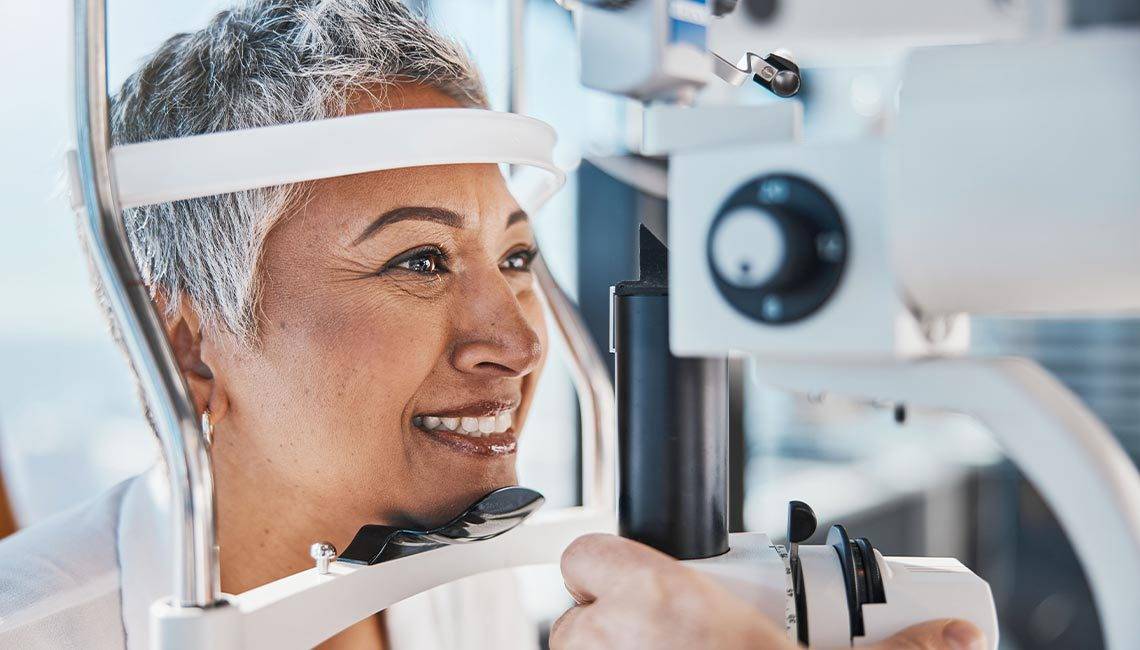 senior eye exam with vision insurance coverage