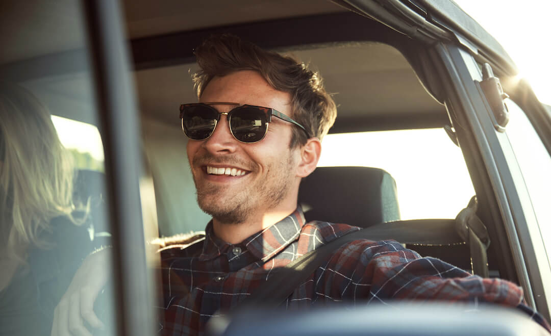 wearing the best sunglasses for driving